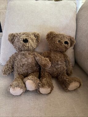 Mon Ami Brown Teddy Bears 14”  with Velvet paws set of 2